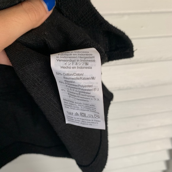 Madewell Texture & Thread black Apron Tank Top size Medium - Picture 4 of 5